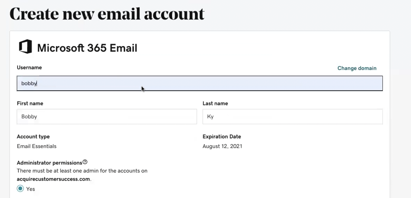 Set up email through Microsoft 365 (New domain) 